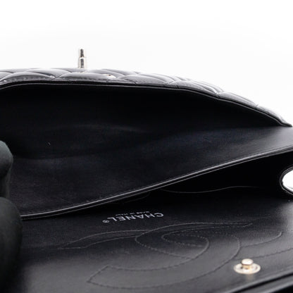 Classic Double Flap Jumbo Black Patent Leather