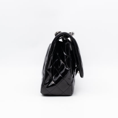 Classic Double Flap Jumbo Black Patent Leather