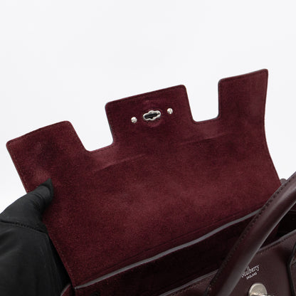 Small New Bayswater Studded Burgundy Leather