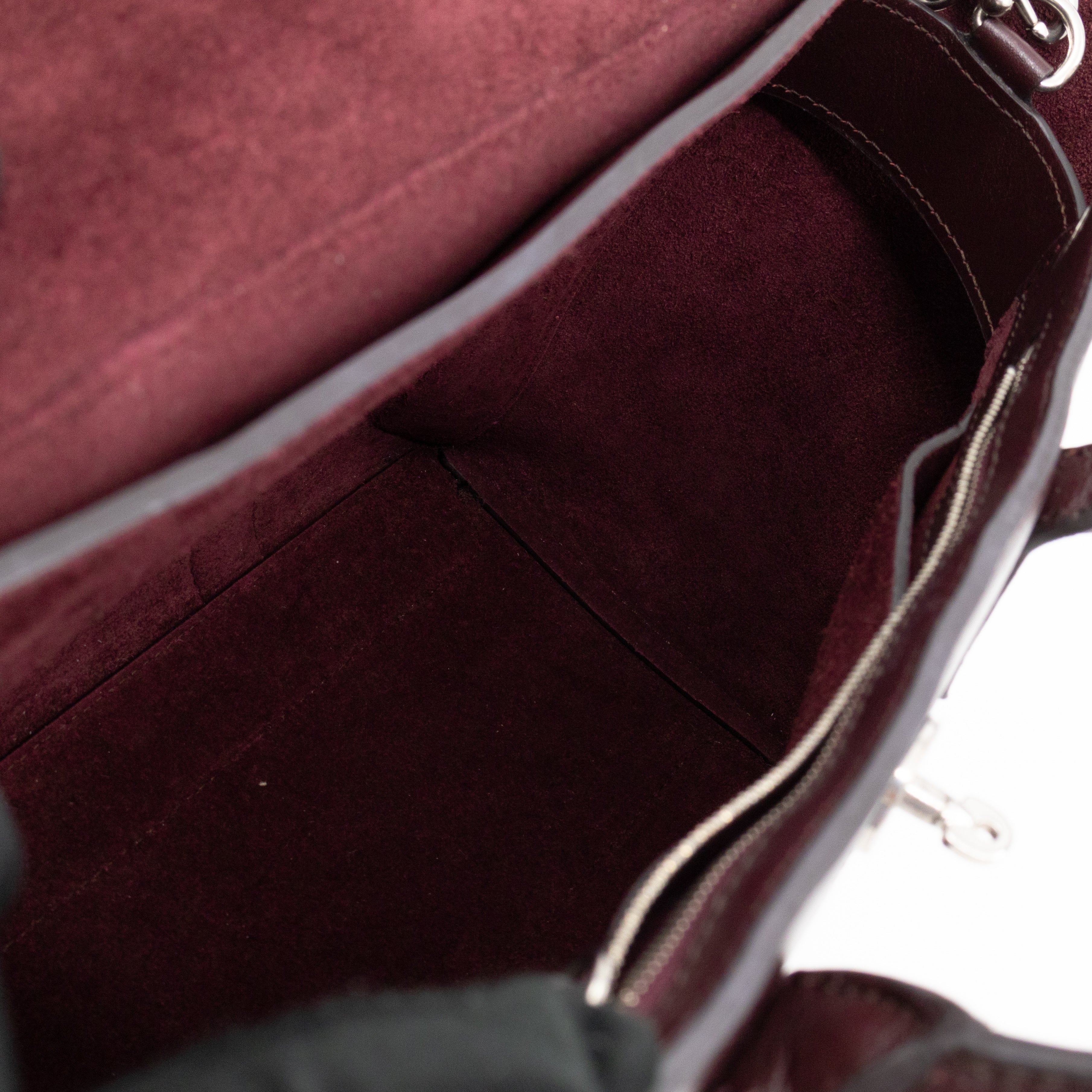 Small New Bayswater Studded Burgundy Leather