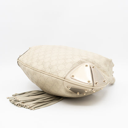 Indy Top Handle Guccissima Ivory Leather