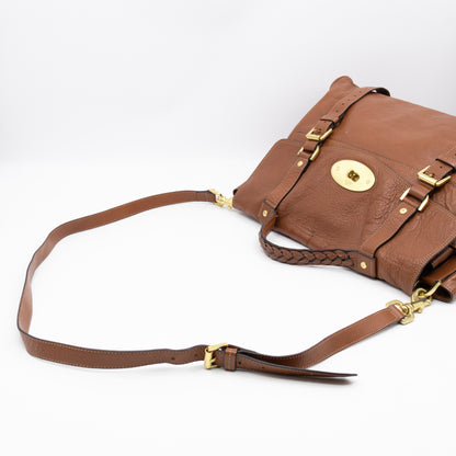 Oversized Alexa Brown Leather