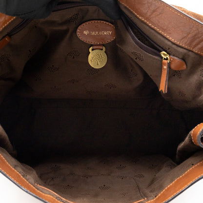 Oversized Alexa Brown Leather