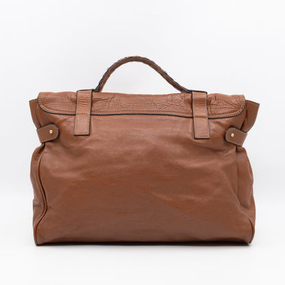 Oversized Alexa Brown Leather