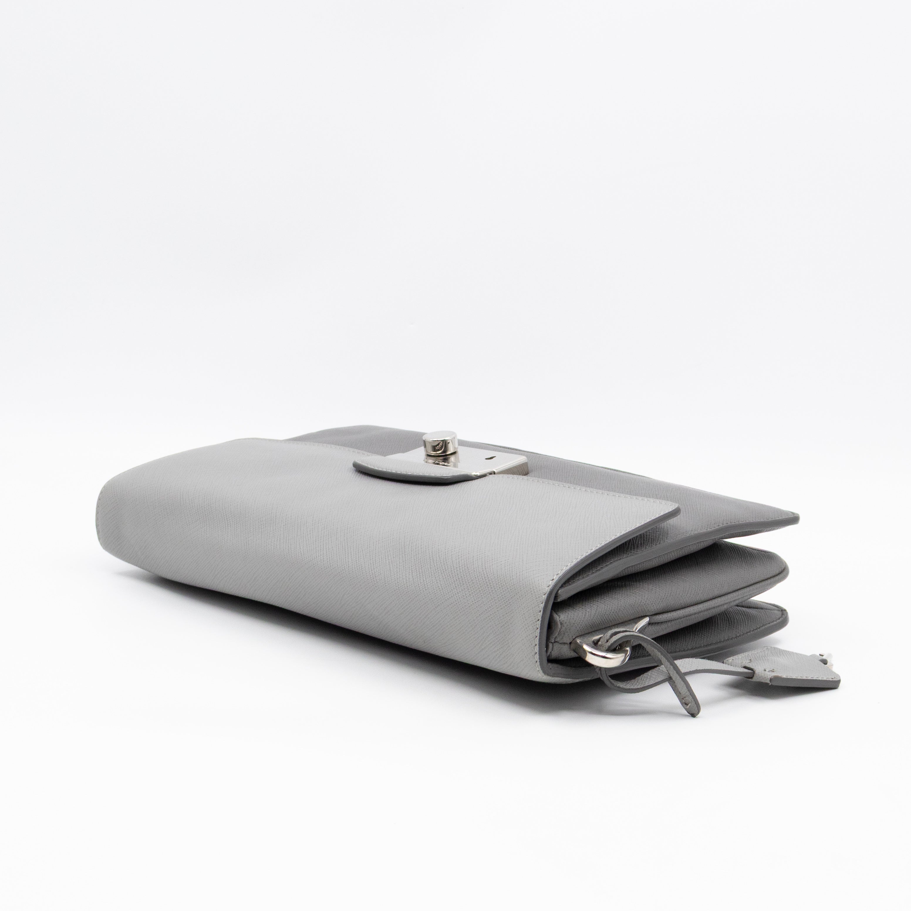 Sound Lock Shoulder Bag Marmo Soft Saffiano Leather