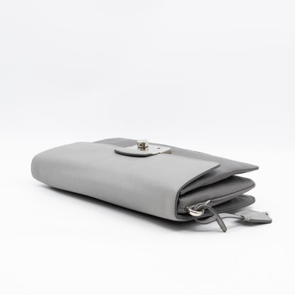 Sound Lock Shoulder Bag Marmo Soft Saffiano Leather