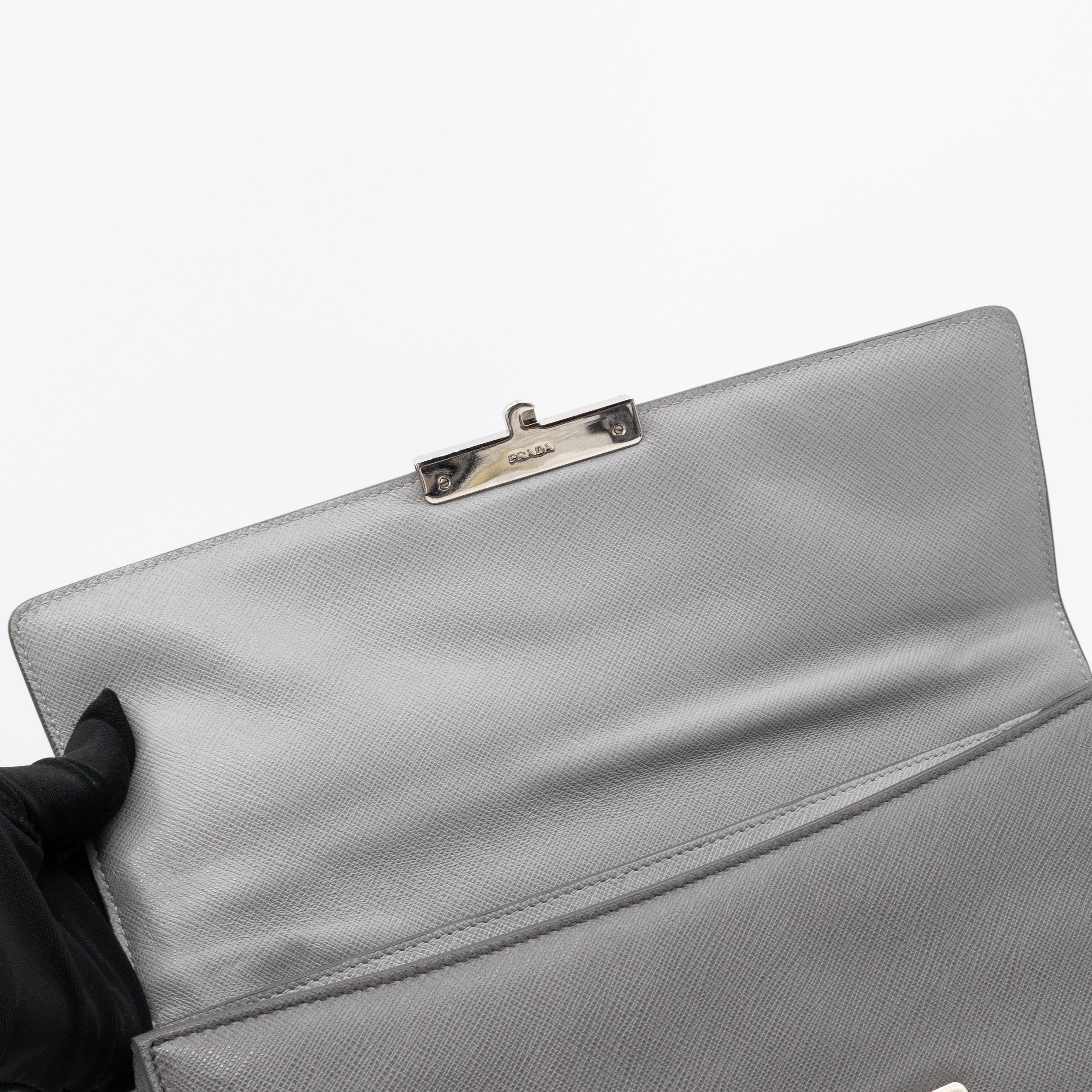 Sound Lock Shoulder Bag Marmo Soft Saffiano Leather