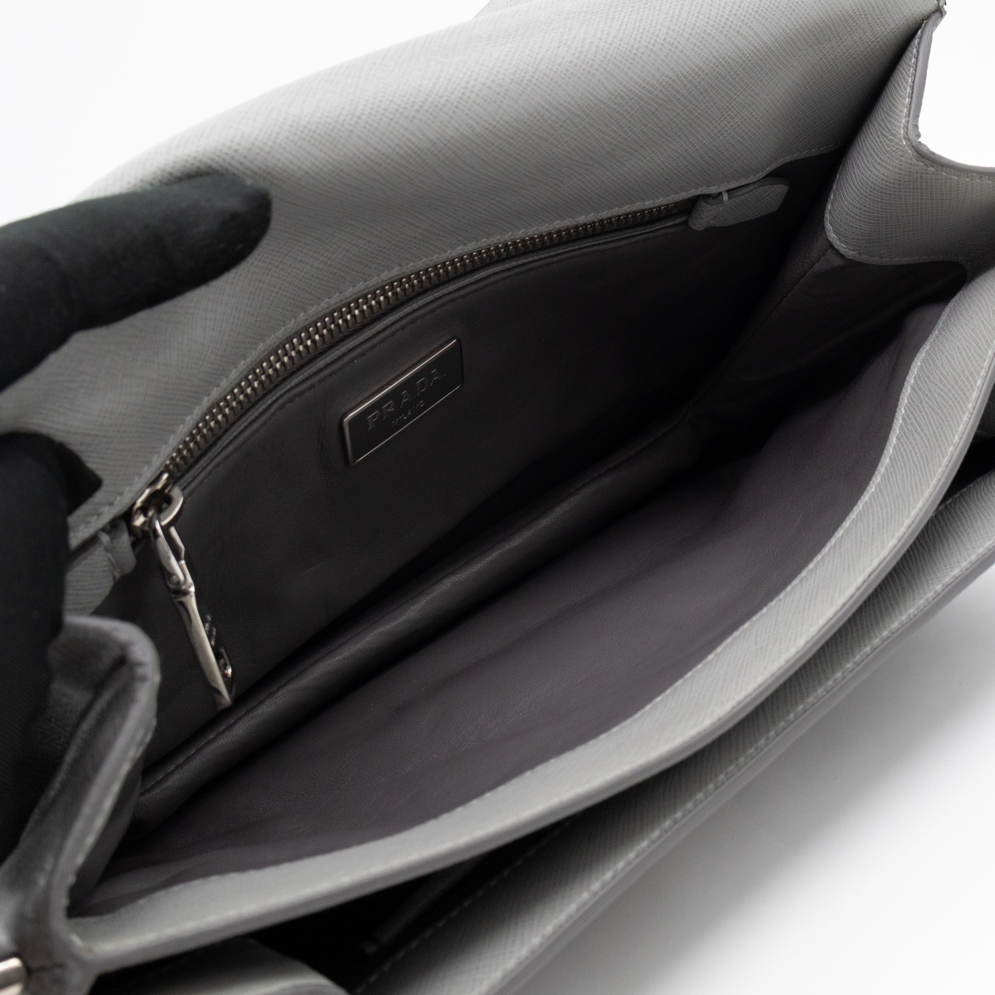 Sound Lock Shoulder Bag Marmo Soft Saffiano Leather