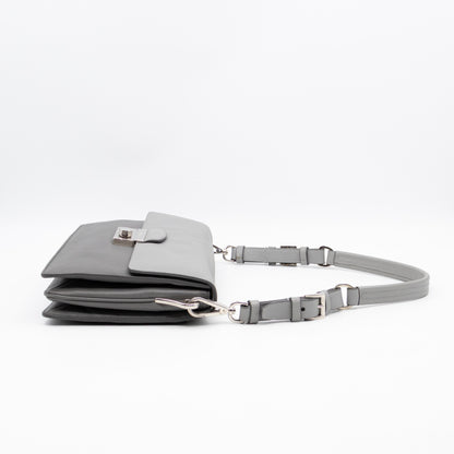 Sound Lock Shoulder Bag Marmo Soft Saffiano Leather