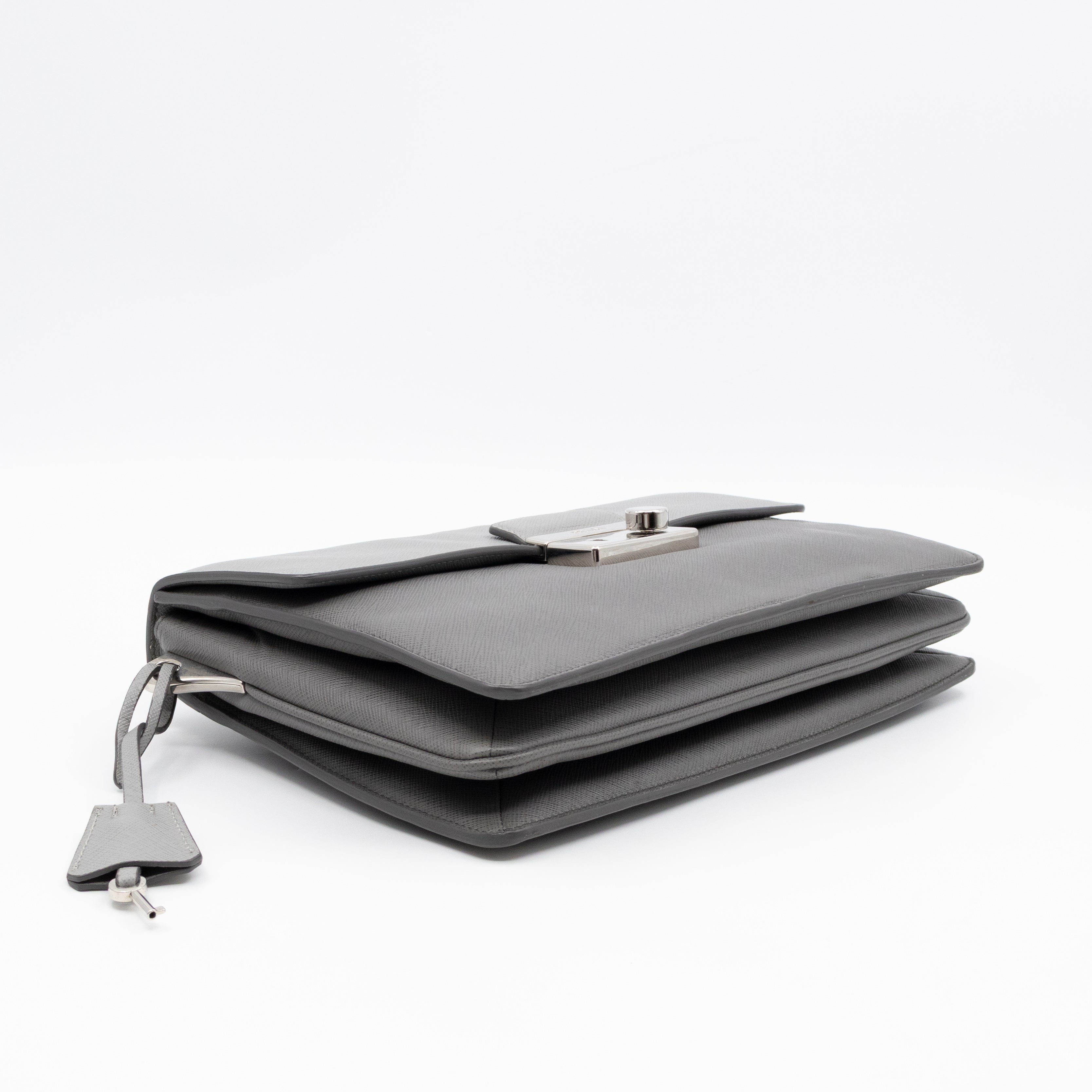 Sound Lock Shoulder Bag Marmo Soft Saffiano Leather