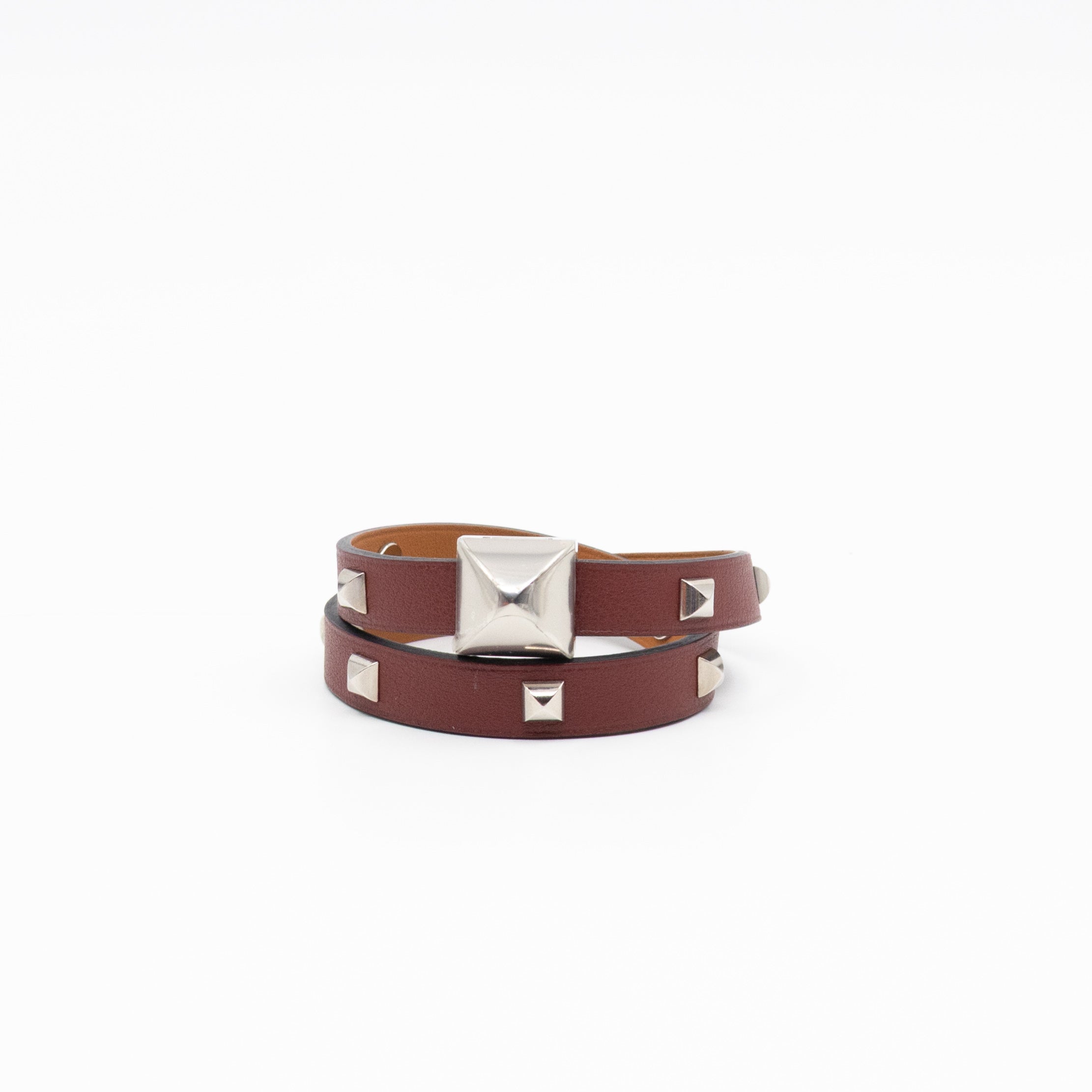Medor Infini Cloute Double Tour Bracelet Bordeaux Leather