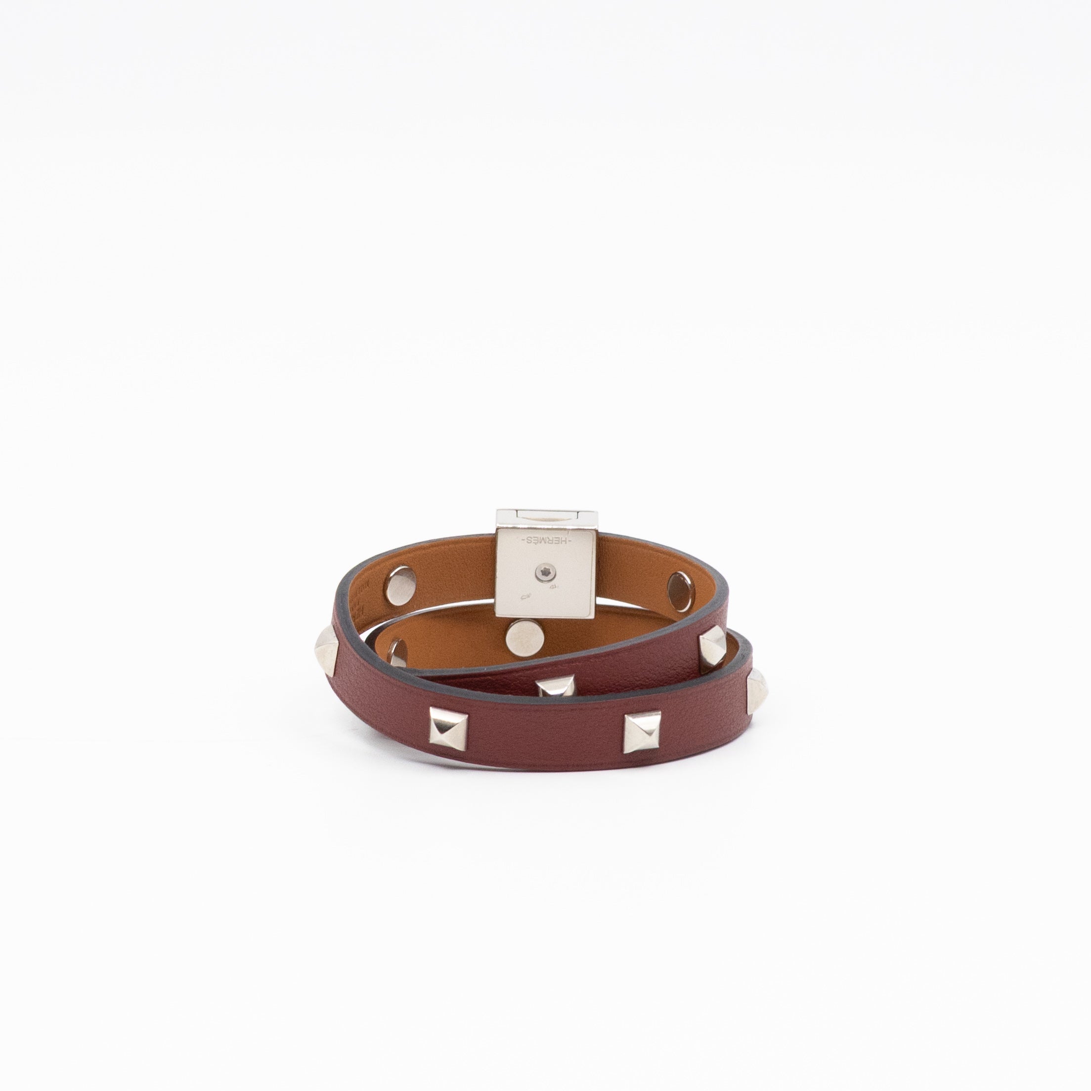 Medor Infini Cloute Double Tour Bracelet Bordeaux Leather