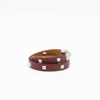Medor Infini Cloute Double Tour Bracelet Bordeaux Leather