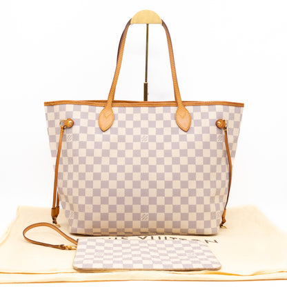 Neverfull MM with Pochette Damier Azur