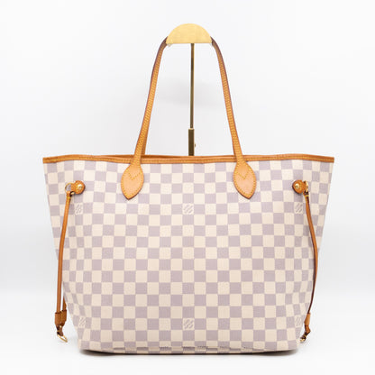 Neverfull MM with Pochette Damier Azur