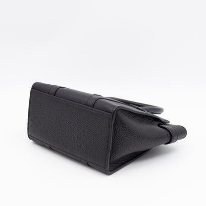 Micro Zipped Bayswater Black Leather