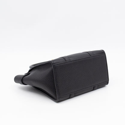 Micro Zipped Bayswater Black Leather