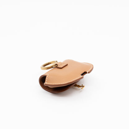 Kaia Airpods Case Brown Calfskin Leather