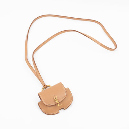 Kaia Airpods Case Brown Calfskin Leather