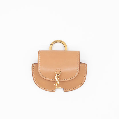 Kaia Airpods Case Brown Calfskin Leather
