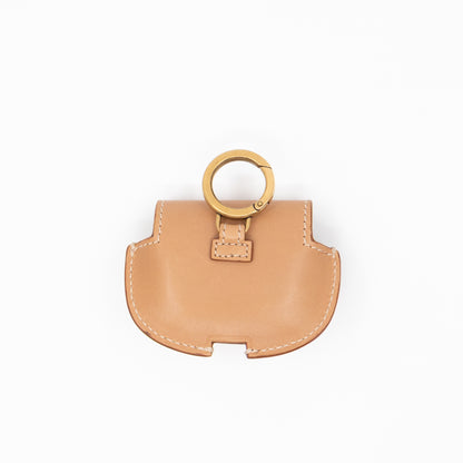 Kaia Airpods Case Brown Calfskin Leather