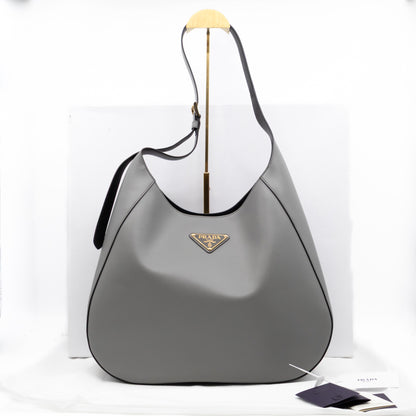 City Large Hobo Bag Ardesia Smooth Leather