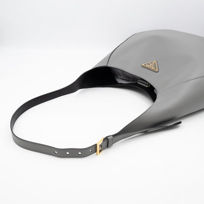 City Large Hobo Bag Ardesia Smooth Leather