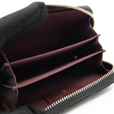 Zip Around Coin Purse Black Caviar Leather
