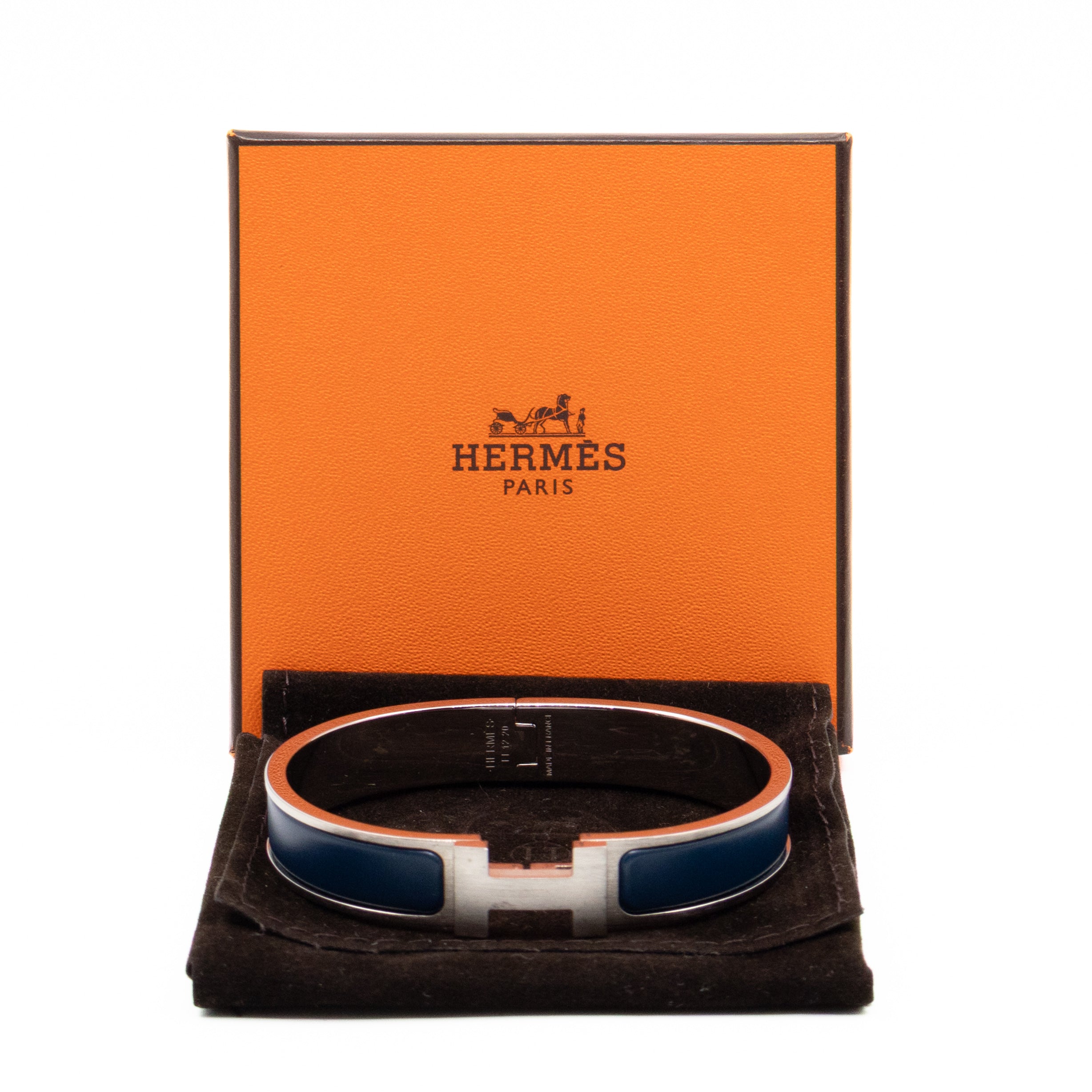 Clic HH Bracelet Matte Blue Brushed Palladium