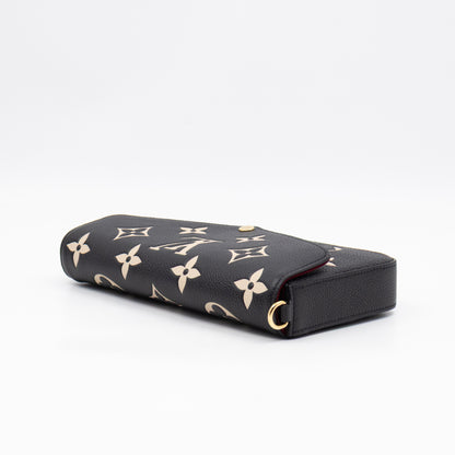 Pochette Felicie Monogram Empreinte Bicolor Black & Beige
