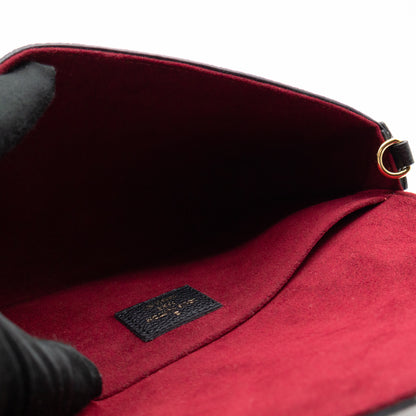 Pochette Felicie Monogram Empreinte Bicolor Black & Beige
