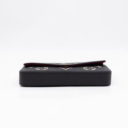 Pochette Felicie Monogram Empreinte Bicolor Black & Beige