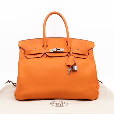 Birkin 35 Hermès Orange Swift Leather