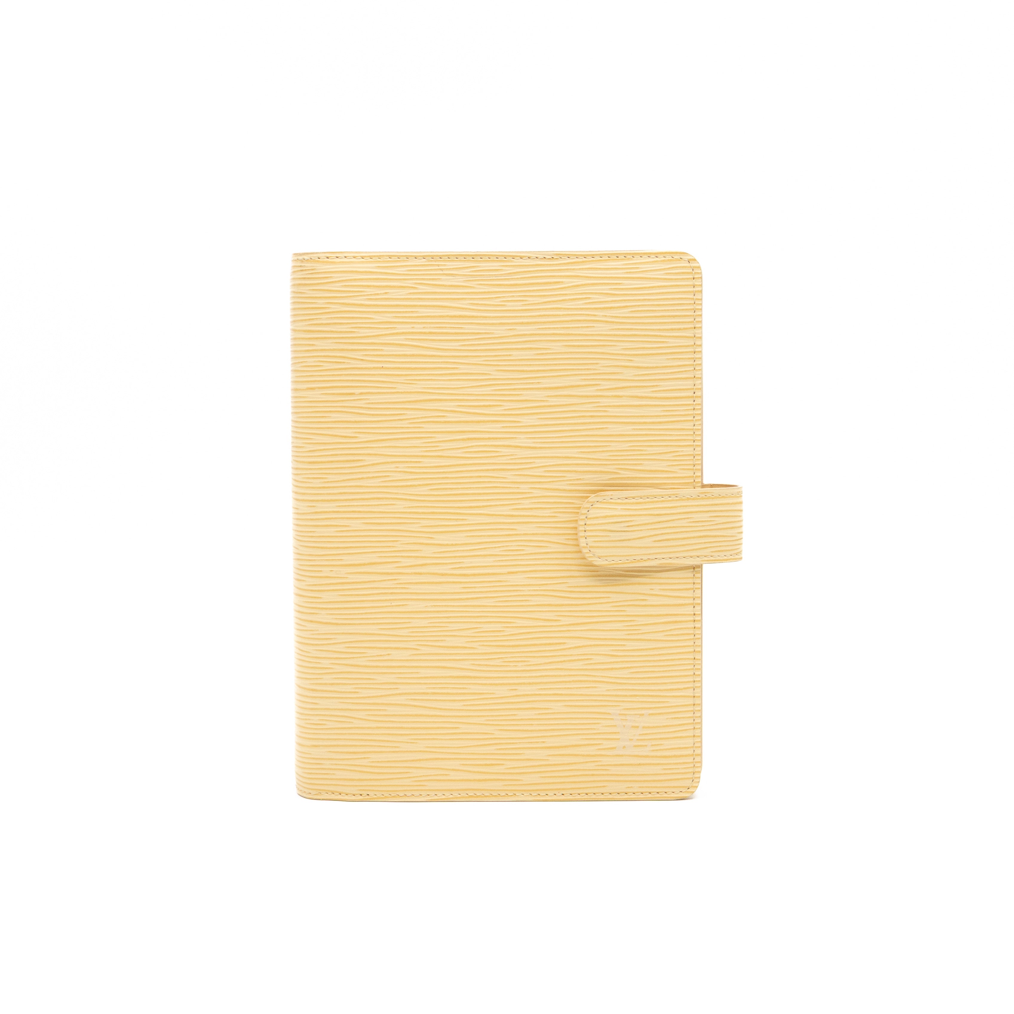 Medium Ring Agenda Cover Vanilla Epi Leather