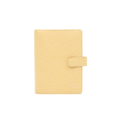 Medium Ring Agenda Cover Vanilla Epi Leather