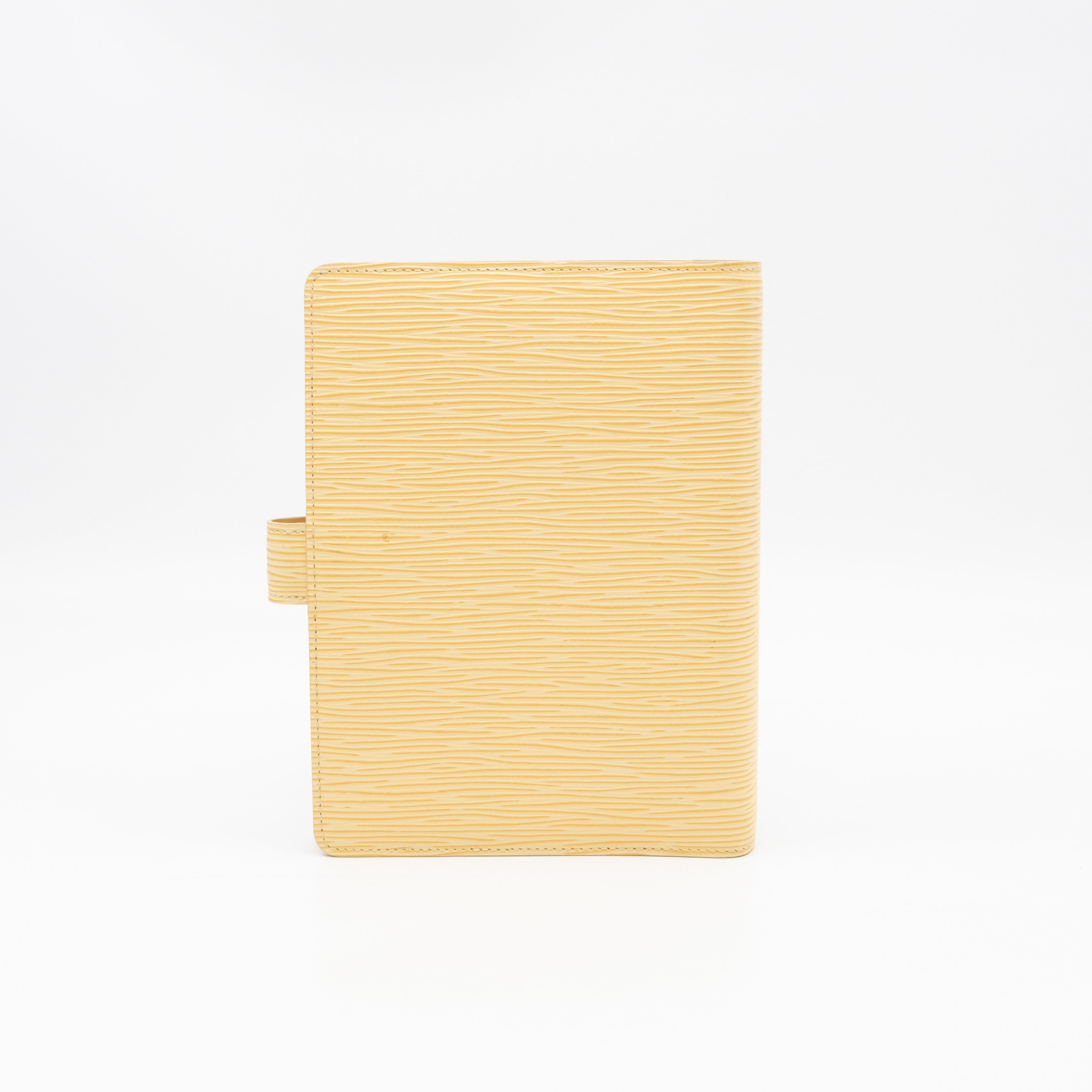 Medium Ring Agenda Cover Vanilla Epi Leather