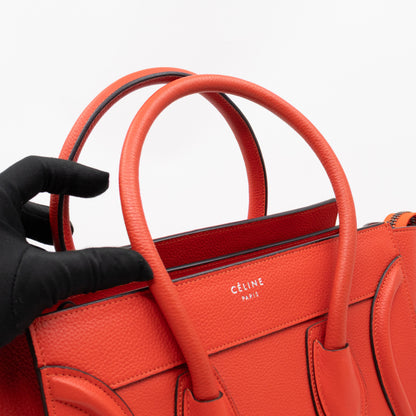 Micro Luggage Orange Leather