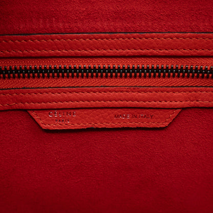 Micro Luggage Orange Leather
