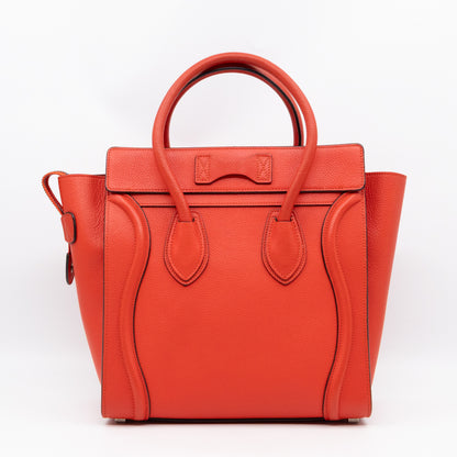 Micro Luggage Orange Leather