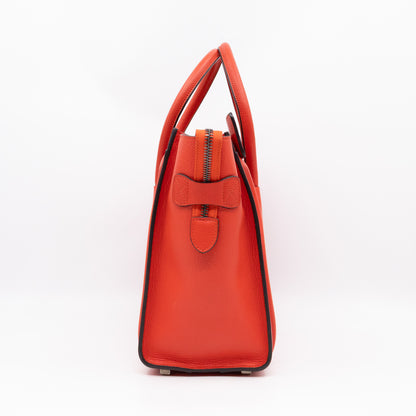 Micro Luggage Orange Leather