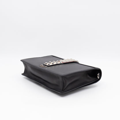 Elektra Studded Small Crossbody Bag Black Leather