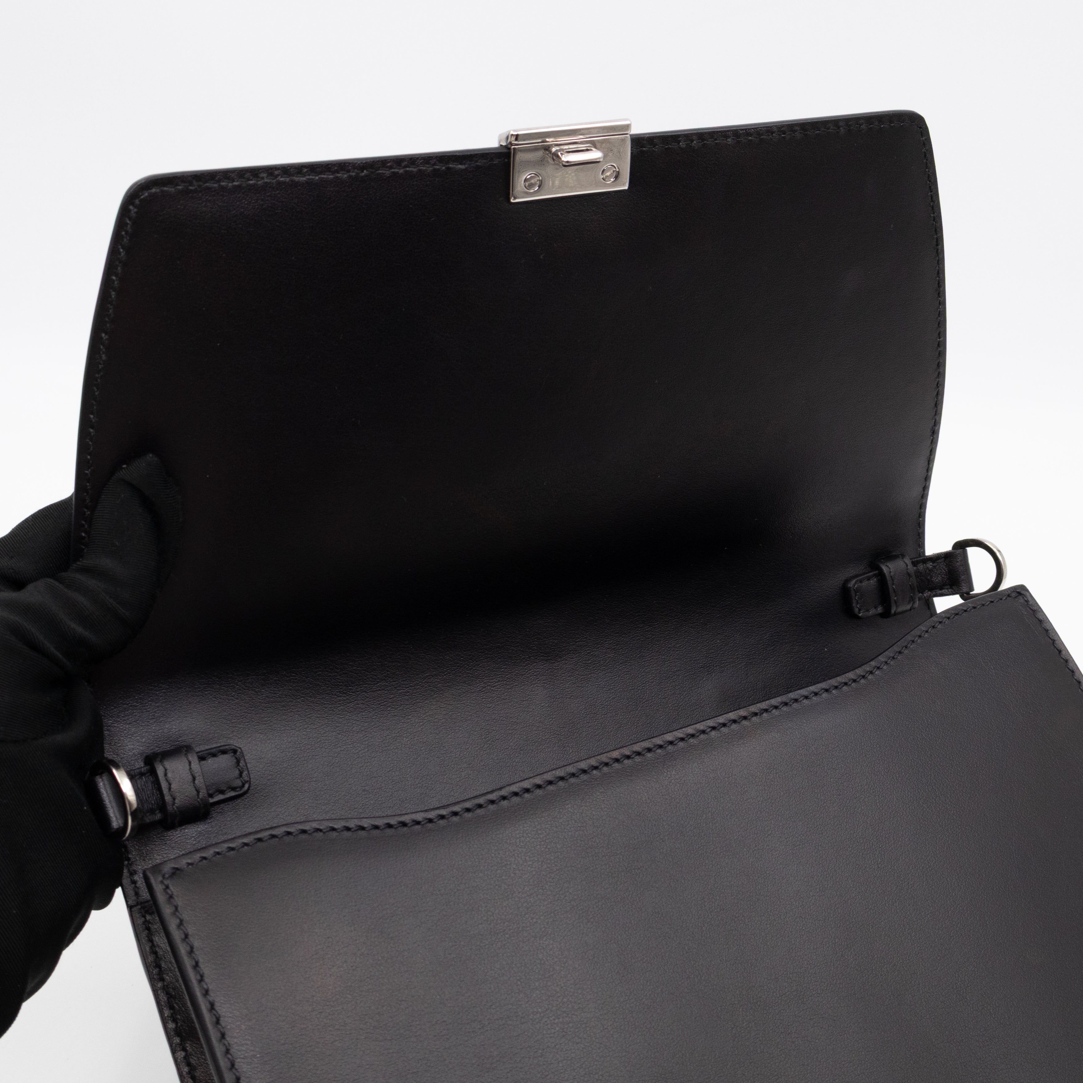 Elektra Studded Small Crossbody Bag Black Leather
