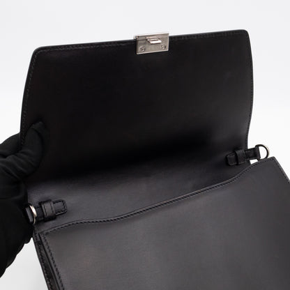 Elektra Studded Small Crossbody Bag Black Leather