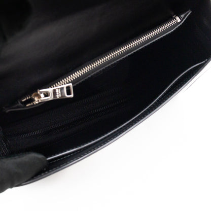 Elektra Studded Small Crossbody Bag Black Leather