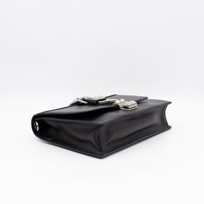 Elektra Studded Small Crossbody Bag Black Leather