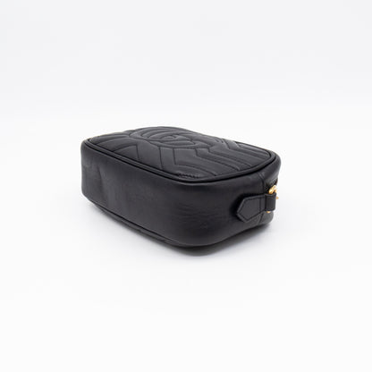 GG Marmont Mini Black Matelassé Leather