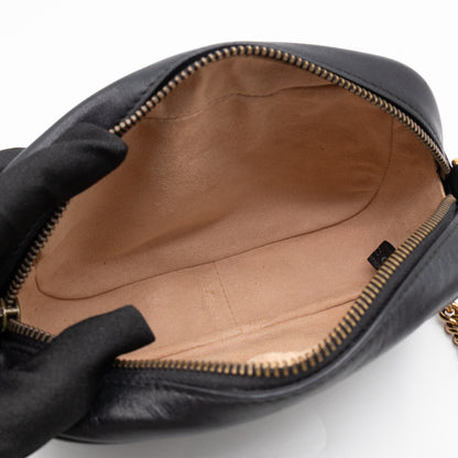 GG Marmont Mini Black Matelassé Leather