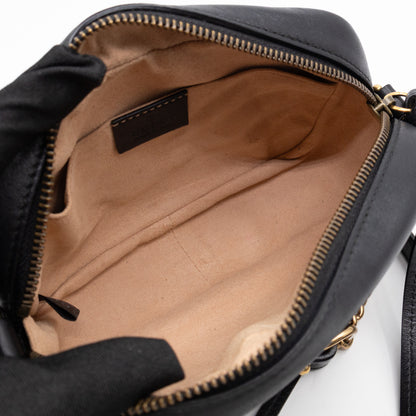 GG Marmont Mini Black Matelassé Leather