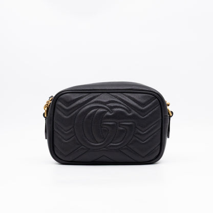 GG Marmont Mini Black Matelassé Leather