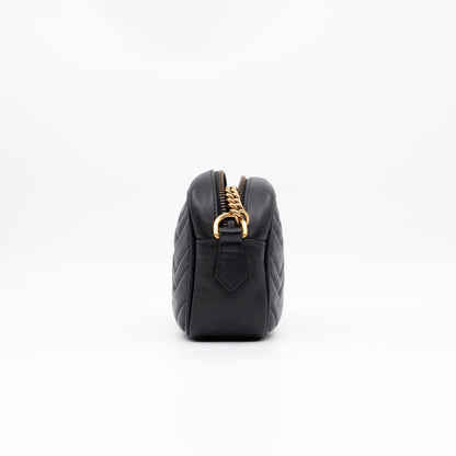 GG Marmont Mini Black Matelassé Leather